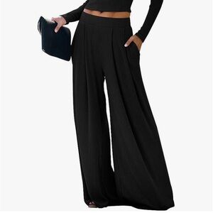 High Waisted Wide Leg Trouser - Medium